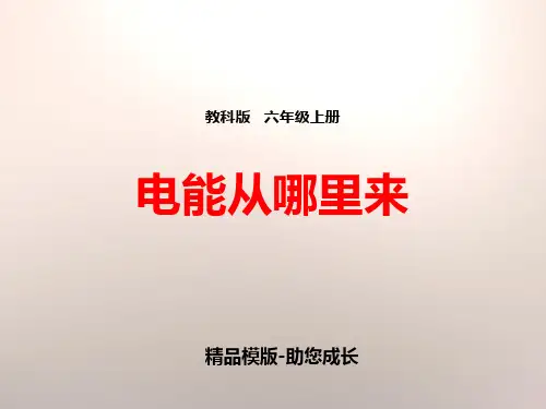 电能从哪里来-PPT课件资料