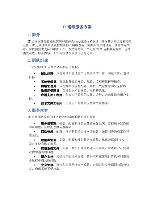 it运维服务方案