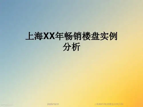 上海XX年畅销楼盘实例分析