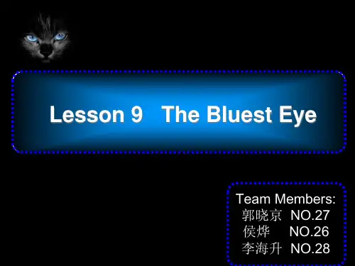 LESSON 8 The Bluest Eye