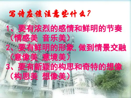 初中作文写诗PPT (共11张PPT)