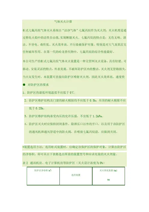 气体灭火计算