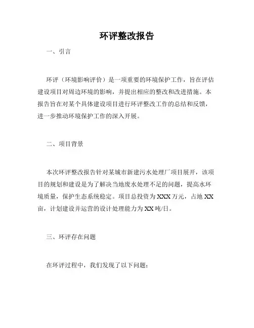 环评整改报告