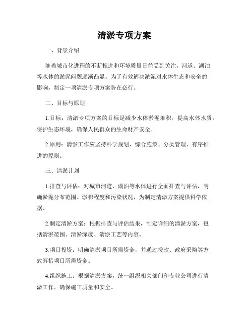清淤专项方案