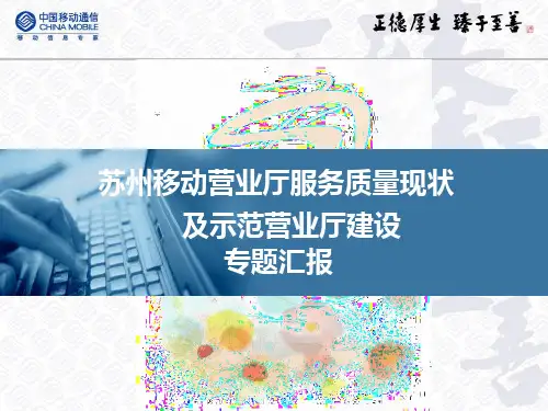 某省移动营业厅服务质量情况汇报(精)