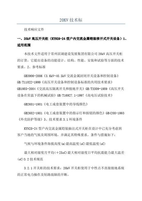 20KV技术标