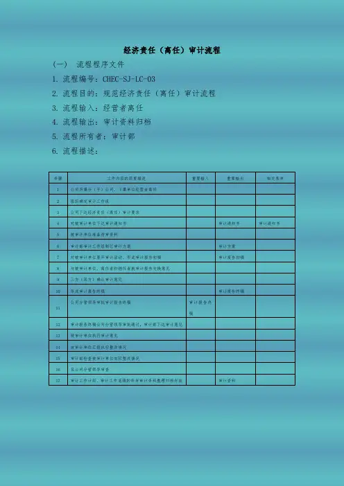 经济责任(离任)审计流程
