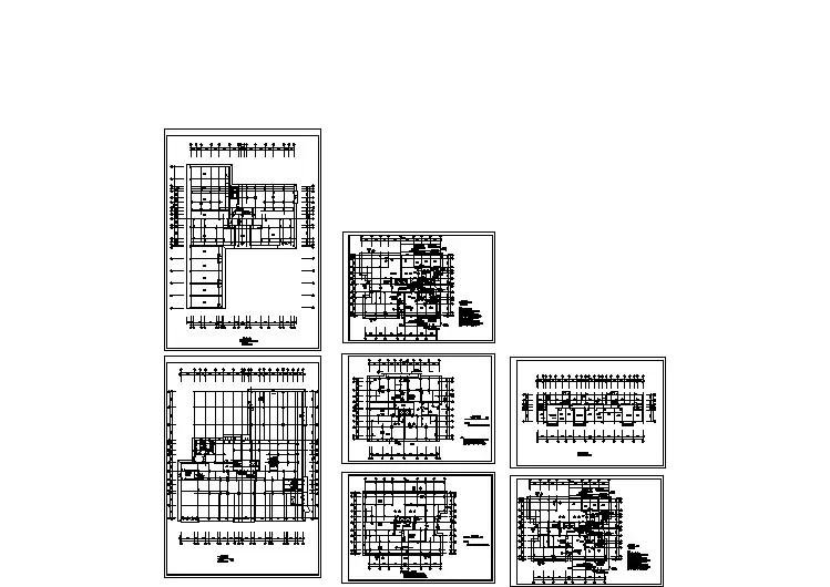 比较详细的商住楼建筑cad图纸（共7张）