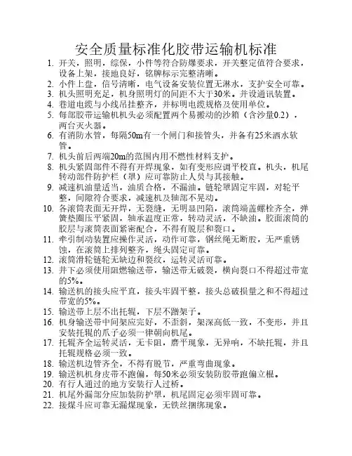 安全质量标准化胶带运输机标准1
