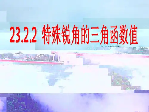 沪科版九年级上册数学23.特殊角的三角函数值课件