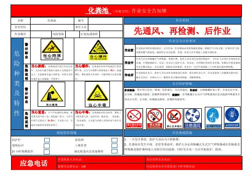 空间作业安全告知牌及警示标志