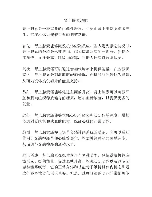 肾上腺素功能