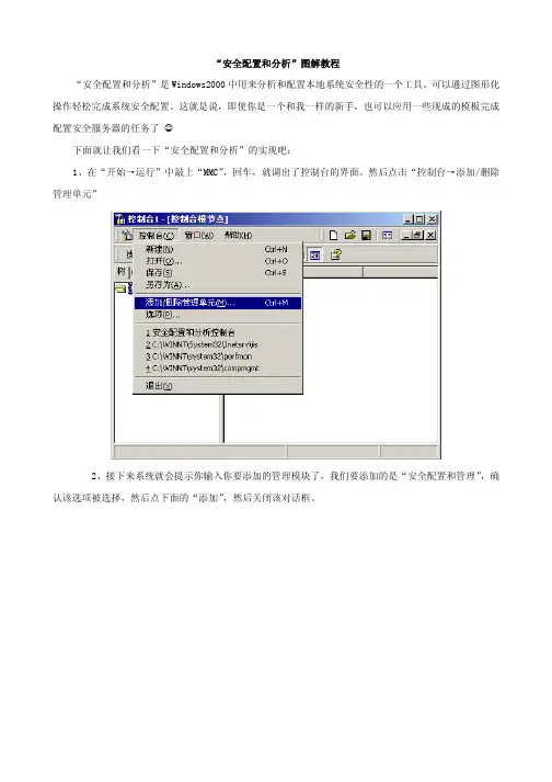 安全配置和分析教程