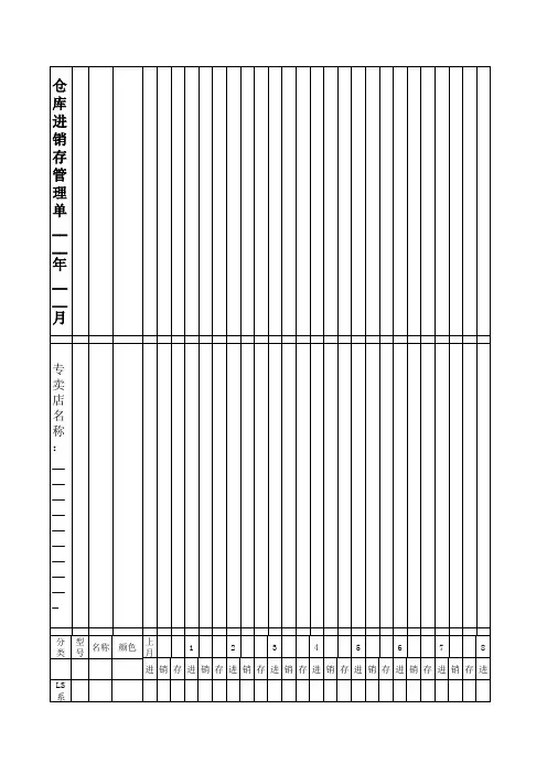 仓库进销存报表(电子版).xls