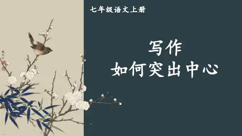 写作如何突出中心-2024-2025学年初中语文七年级上册教学课件