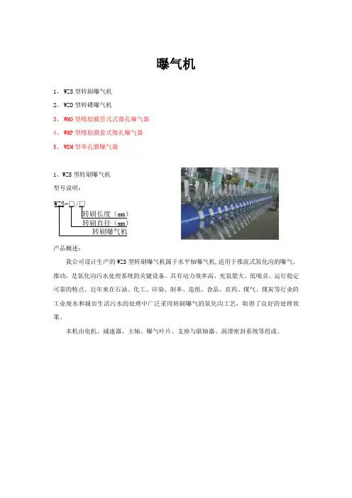 曝气机技术选型介绍(制作样本专用)