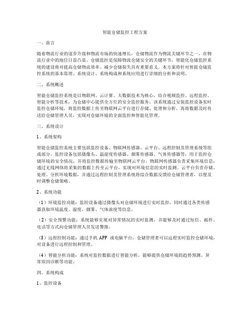 智能仓储监控工程方案