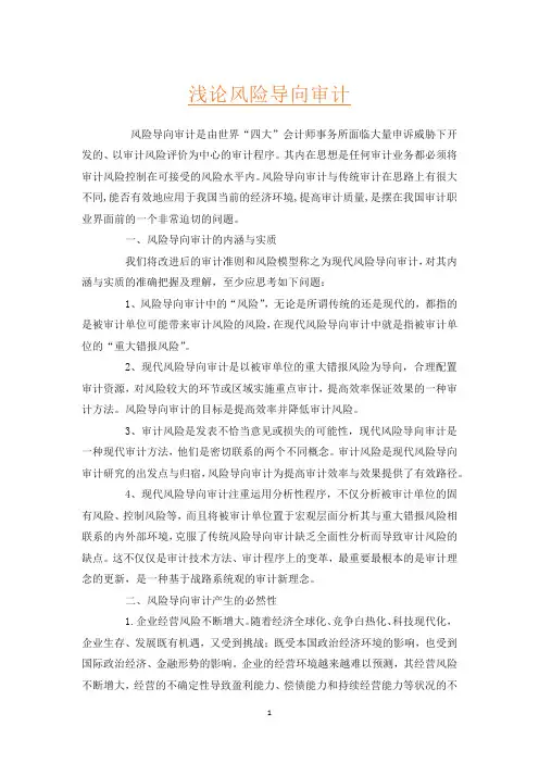 浅论风险导向审计