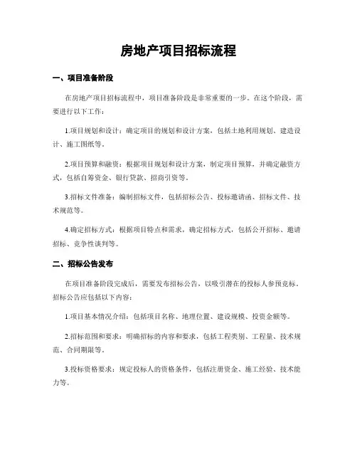 房地产项目招标流程