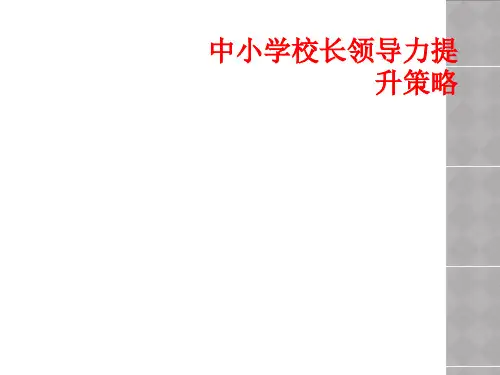 中小学校长领导力提升策略