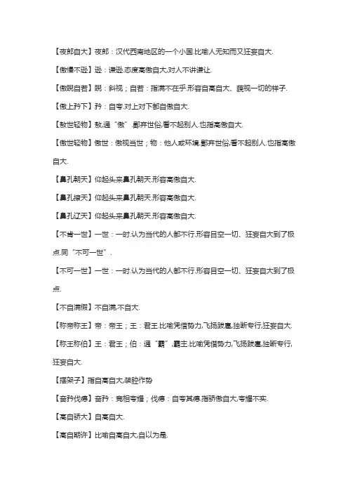比喻人无知又狂妄自大的成语