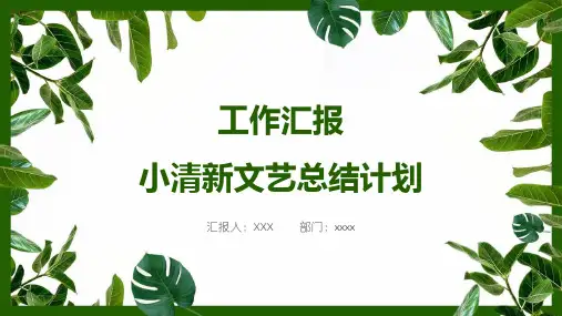 工作汇报小清新文艺总结计划PPT模板