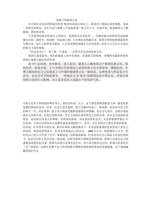 我眼中的韩国文化