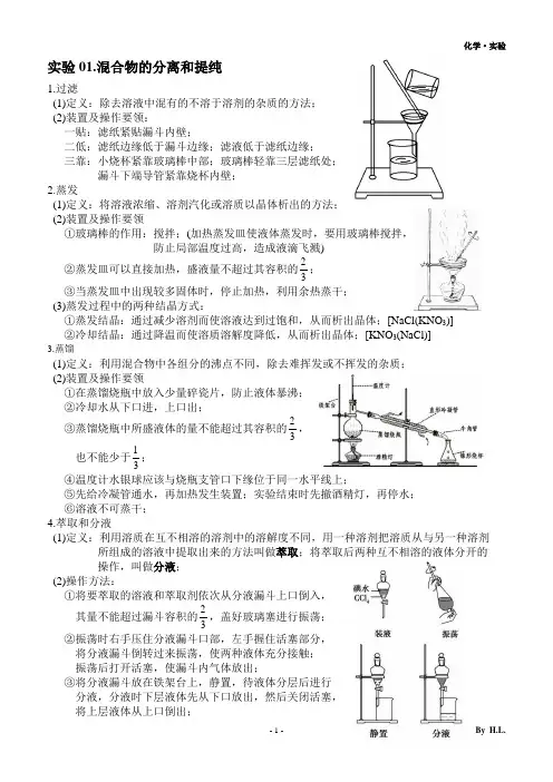 高中化学实验专题