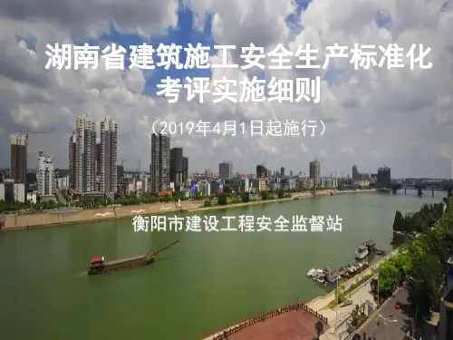 湖南省建筑施工安全生产标准化考评实施细则-标准化