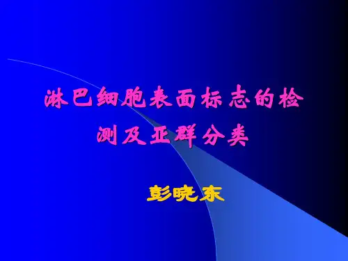 淋巴细胞表面标志的检测及亚群分类