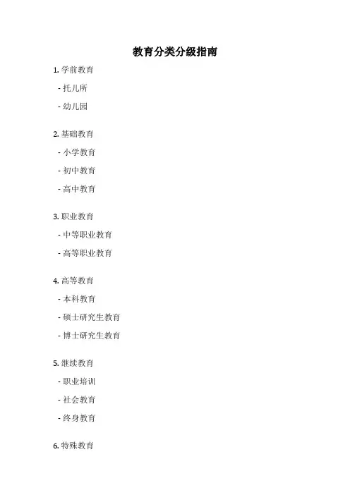 教育分类分级指南