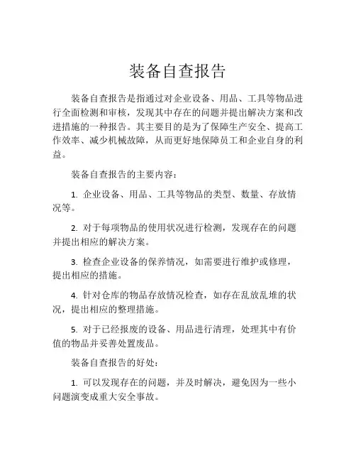 装备自查报告 (3)