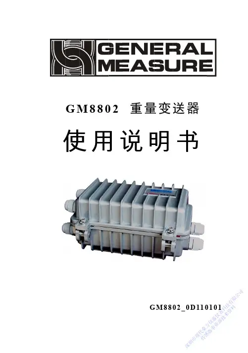 GM8802D重量变送器产品说明书