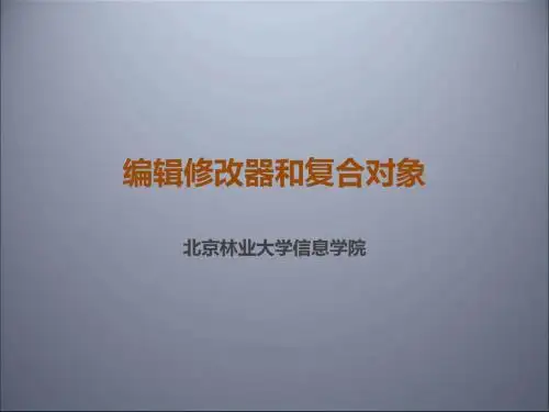 编辑修改器和复合对象