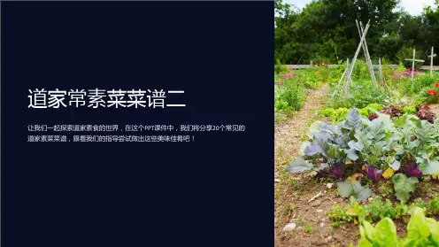 《道家常素菜菜谱二》课件