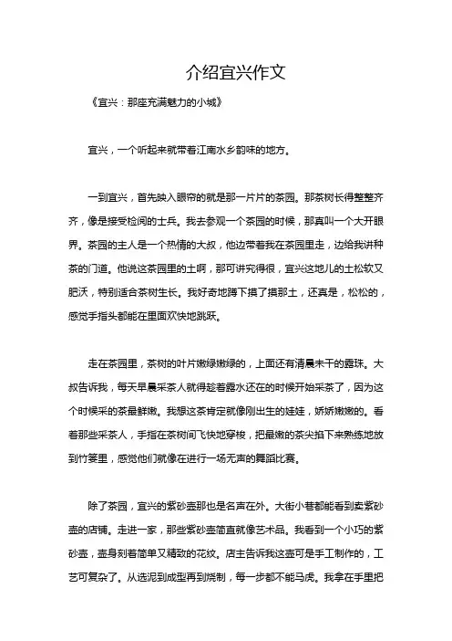 介绍宜兴作文