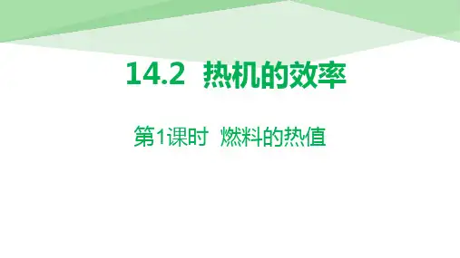 初中物理九年级上册《燃料的热值》教学课件