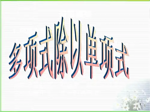 多项式除以单项式ppt课件