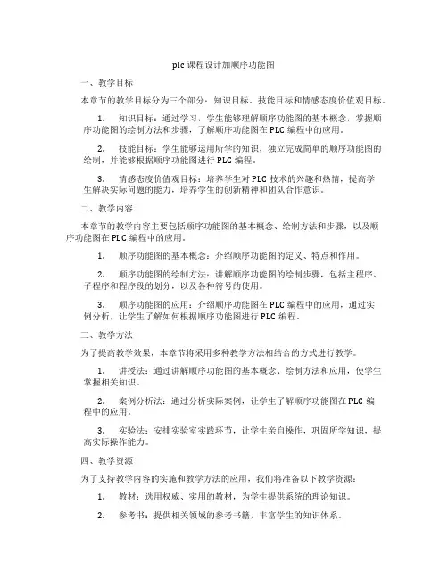 plc课程设计加顺序功能图