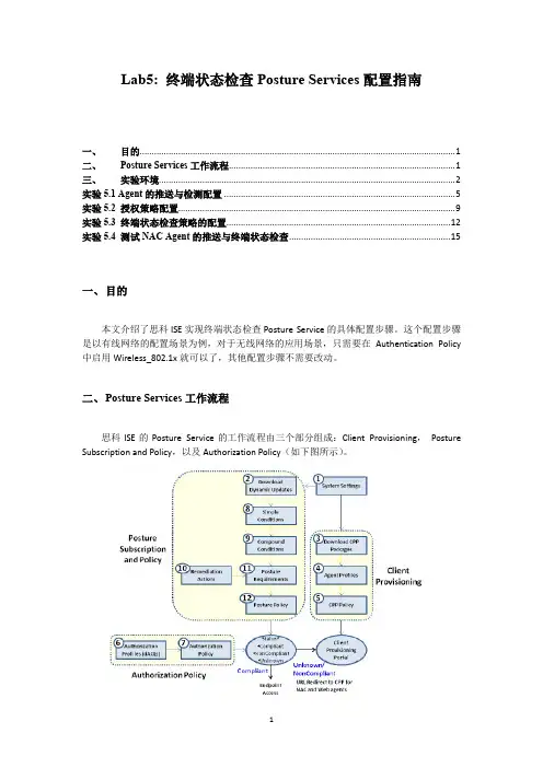 Lab5 Posture Services终端状态检查配置指南