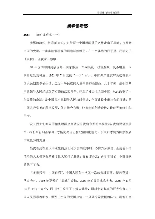 旗帜读后感