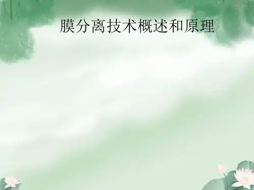 膜分离技术概述和原理