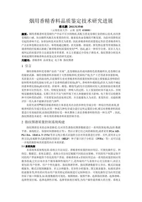 烟用香精香料品质鉴定技术研究进展