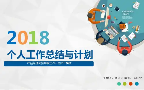 产品经理岗位年度工作计划PPT模板