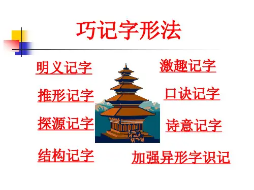 巧记字形法