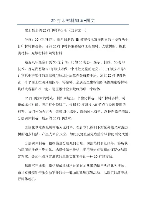 3D打印材料知识-图文