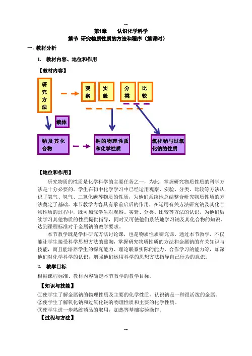 全国高中化学优质课观摩评比暨教学改革研讨会说课稿山东 王秀忠