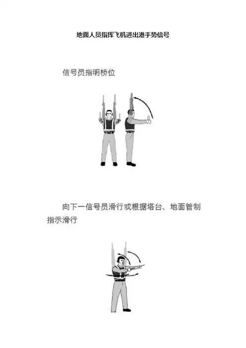 地面人员指挥飞机进出港手势信号