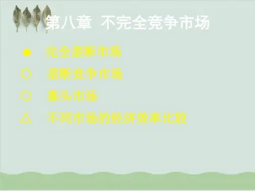 不完全竞争市场分析PPT课件( 42页)