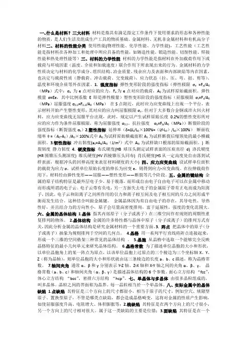 材料结构组织与性能